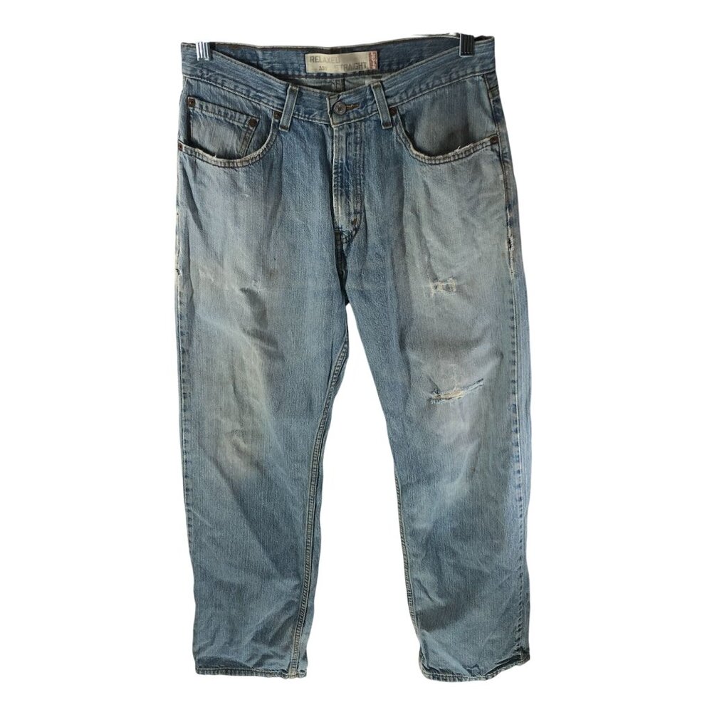 Levis Mens Jeans 559 Relaxed Straight Cotton Light Wash 32x32 Measures 31x31